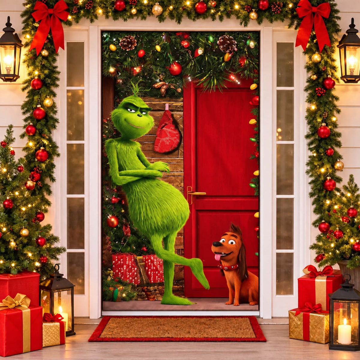 Funda de puerta de grinch🎄