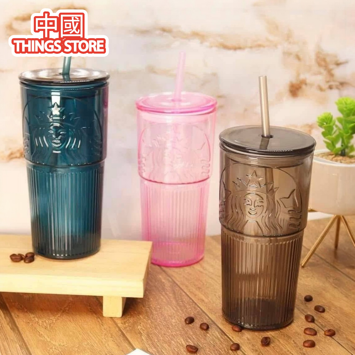 Vaso Starbucks transparente