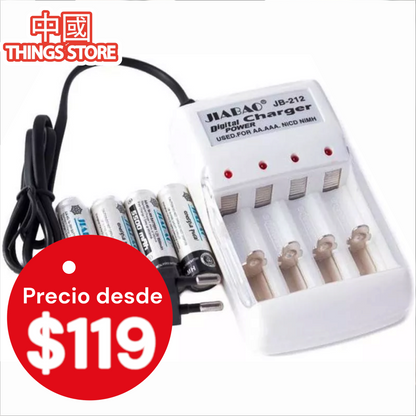 Kit cargador pilas AA