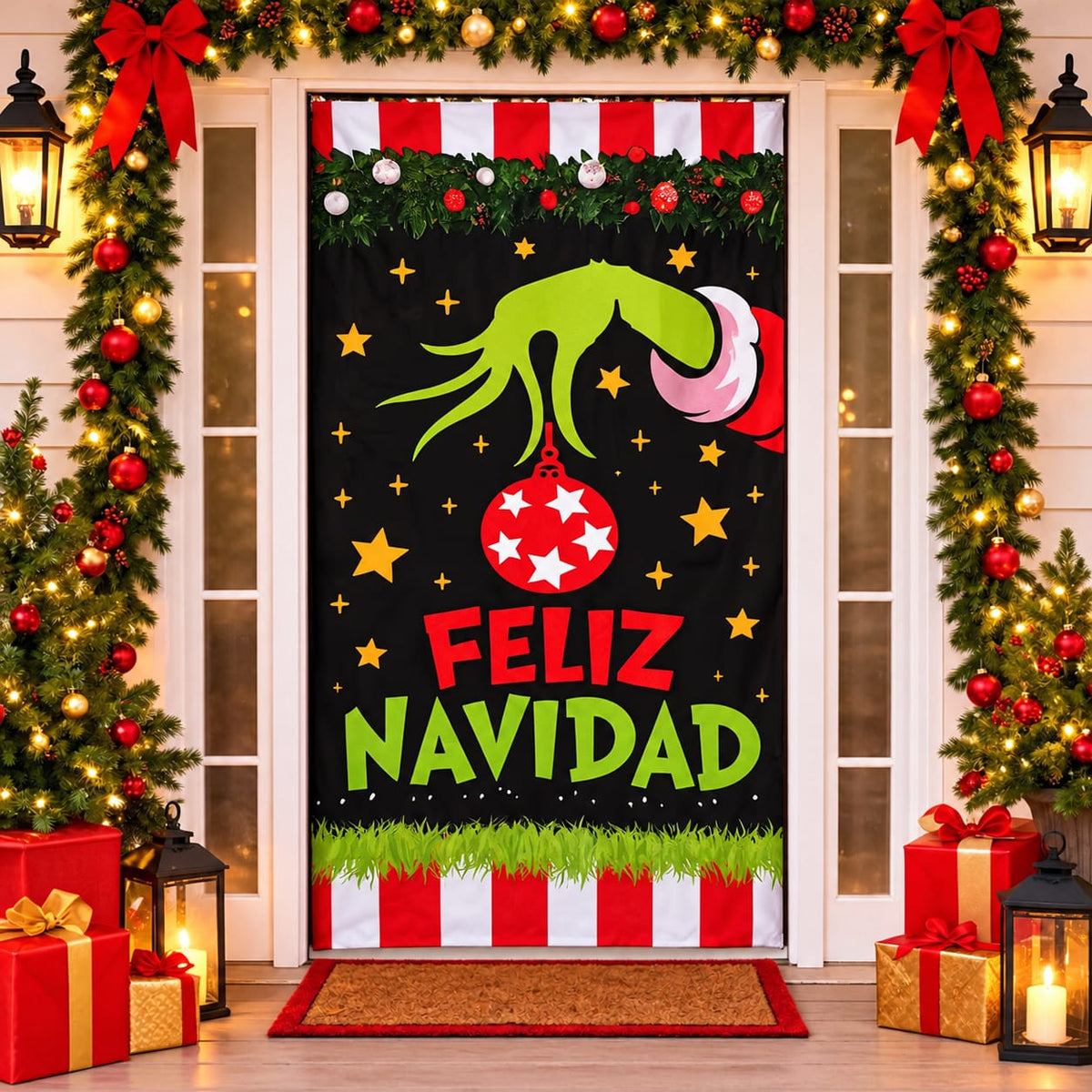 Funda de puerta de grinch🎄