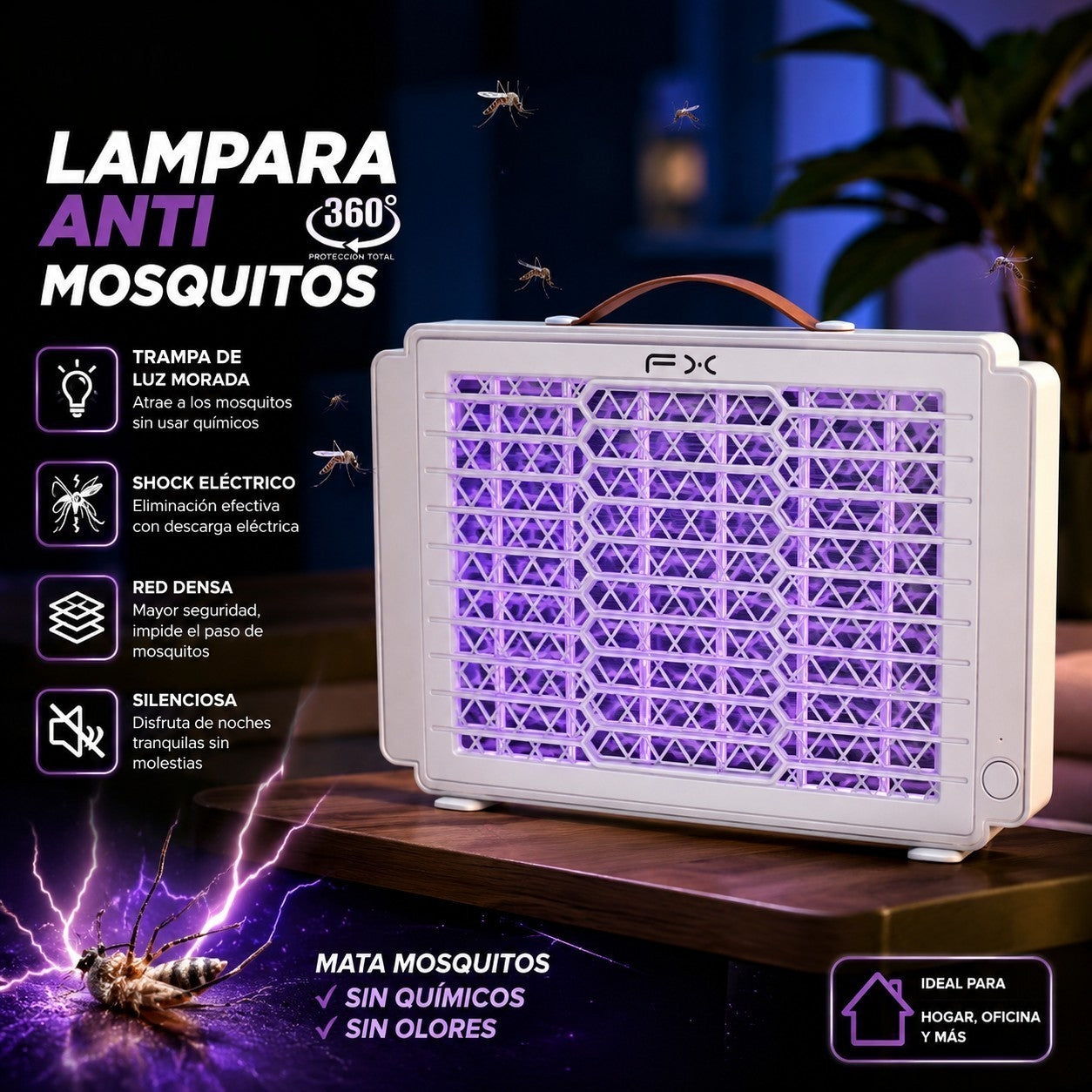 Lámpara mata mosquitos 🦟