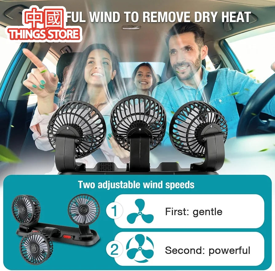 Ventilador de coche 3 en 1