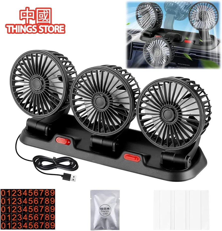 Ventilador de coche 3 en 1