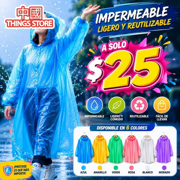 Impermeable de adulto 🌧