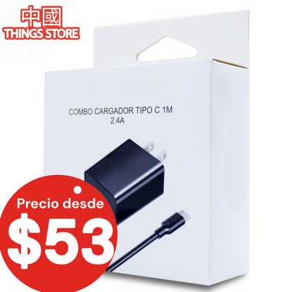 Combo cargador USB tipo C