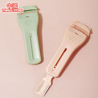 Cortador y enchinador para pestañas y cejas