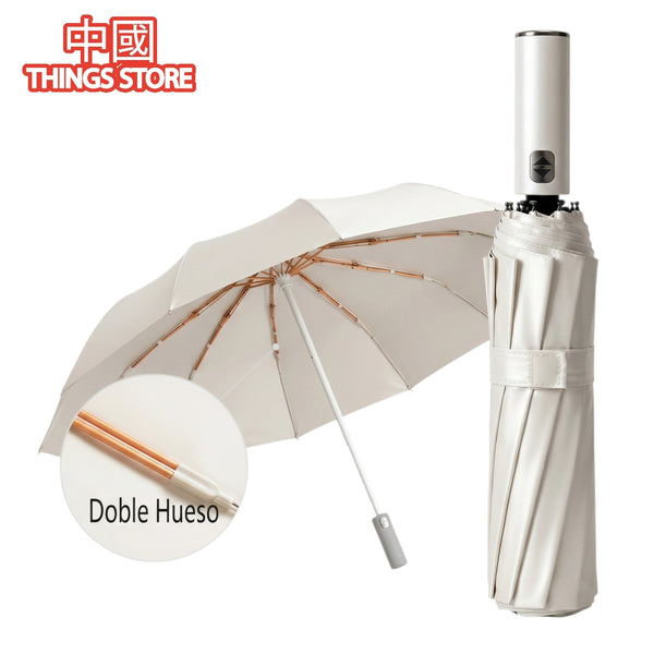 Paraguas plegable doble hueso