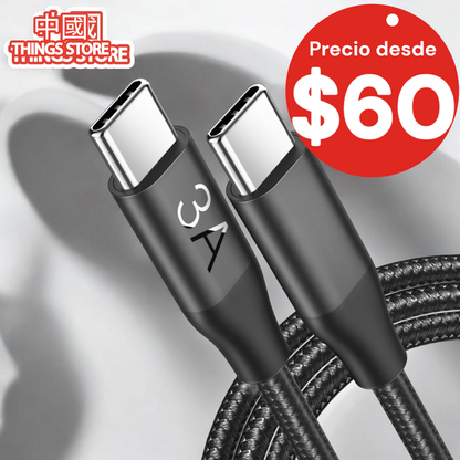 Cable tipo C a tipo C de 2 metros tejido