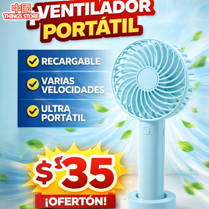 Ventilador de mano con base