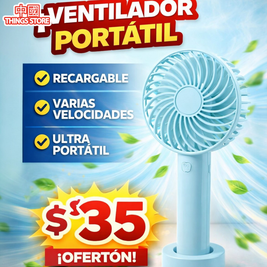 Ventilador de mano con base