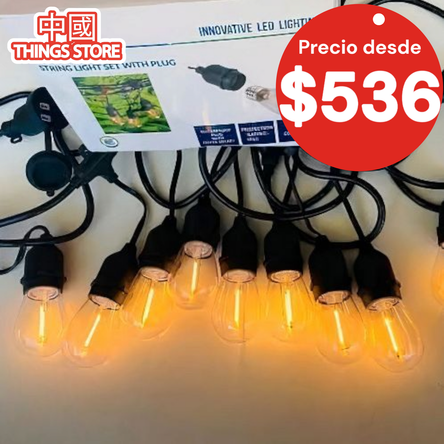 Serie vintage 10 metros 20 luces