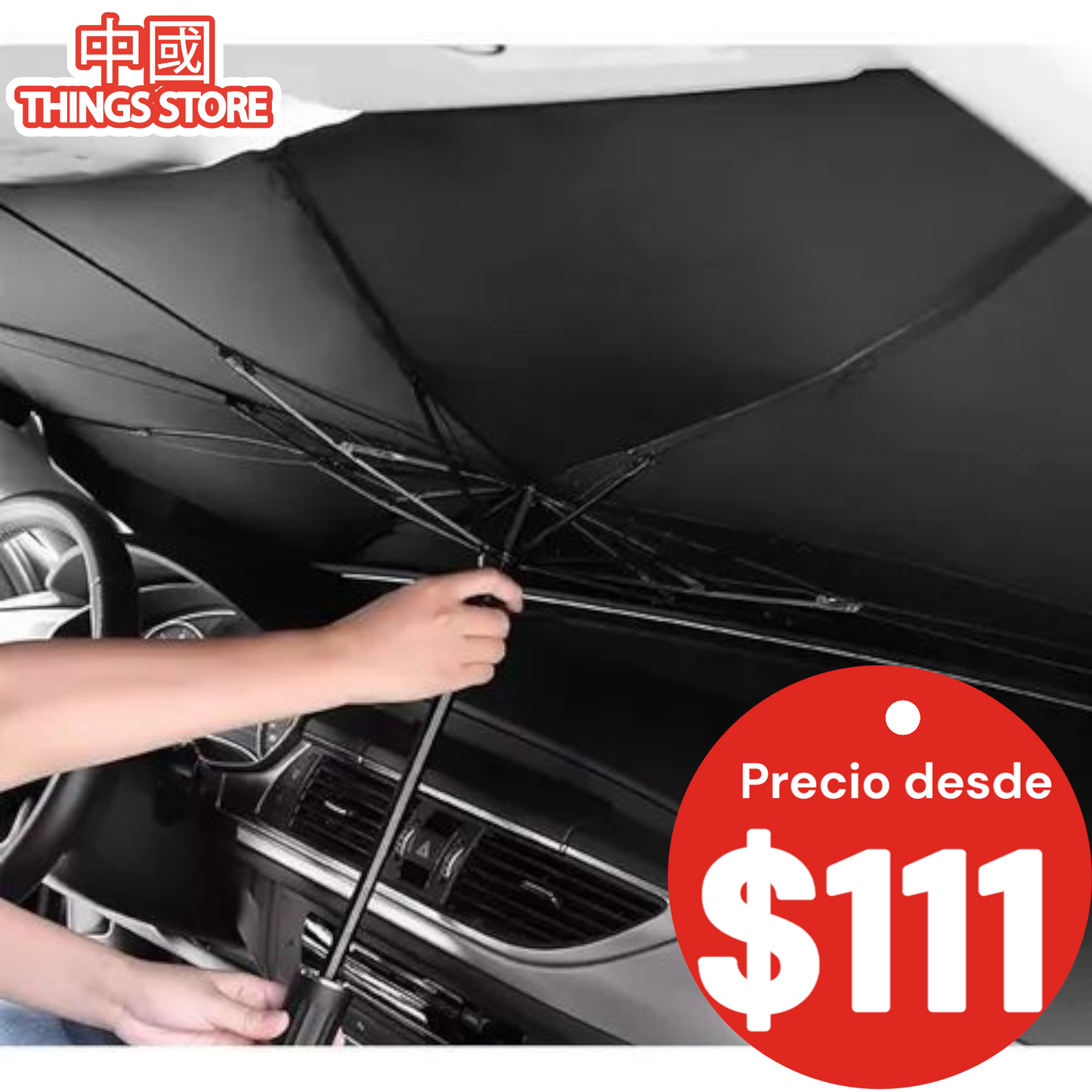 Cubre parabrisas con baston