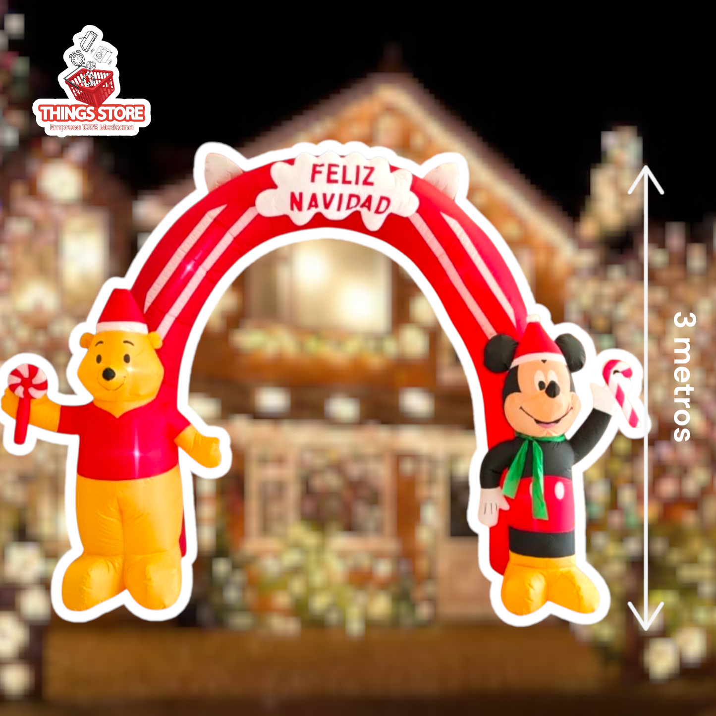 Arco inflable navideño