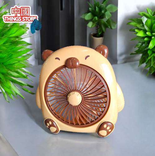 Ventilador de capibara y ajolote