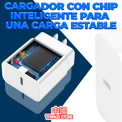 Cubo tipo C carga rápida 30W