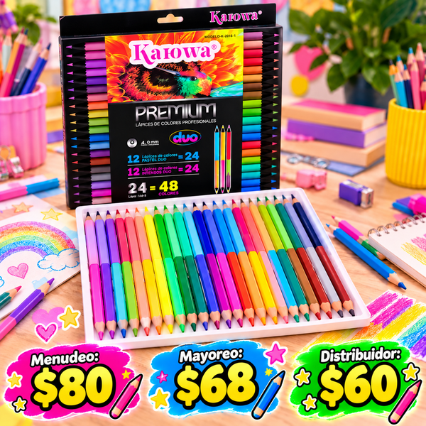 Colores bicolor 24pz 🌈