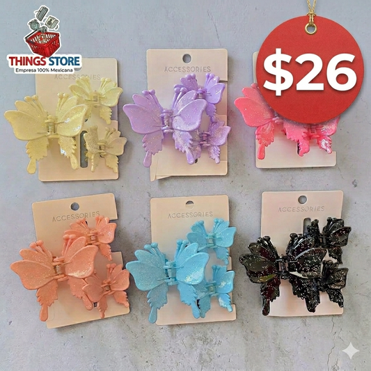 Set de 3 pinzas para cabello