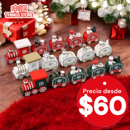 Tren decorativo navideño mini