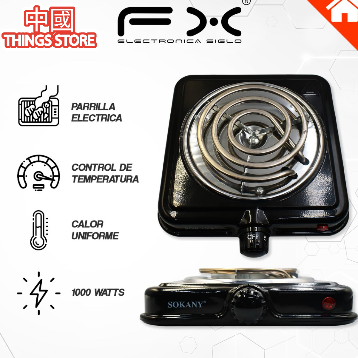 Parrilla eléctrica resistencia