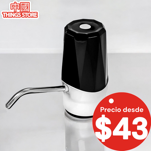 Dispensador de agua eléctrico recargable negro