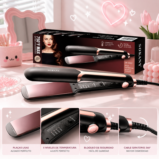 Plancha de pelo ancho