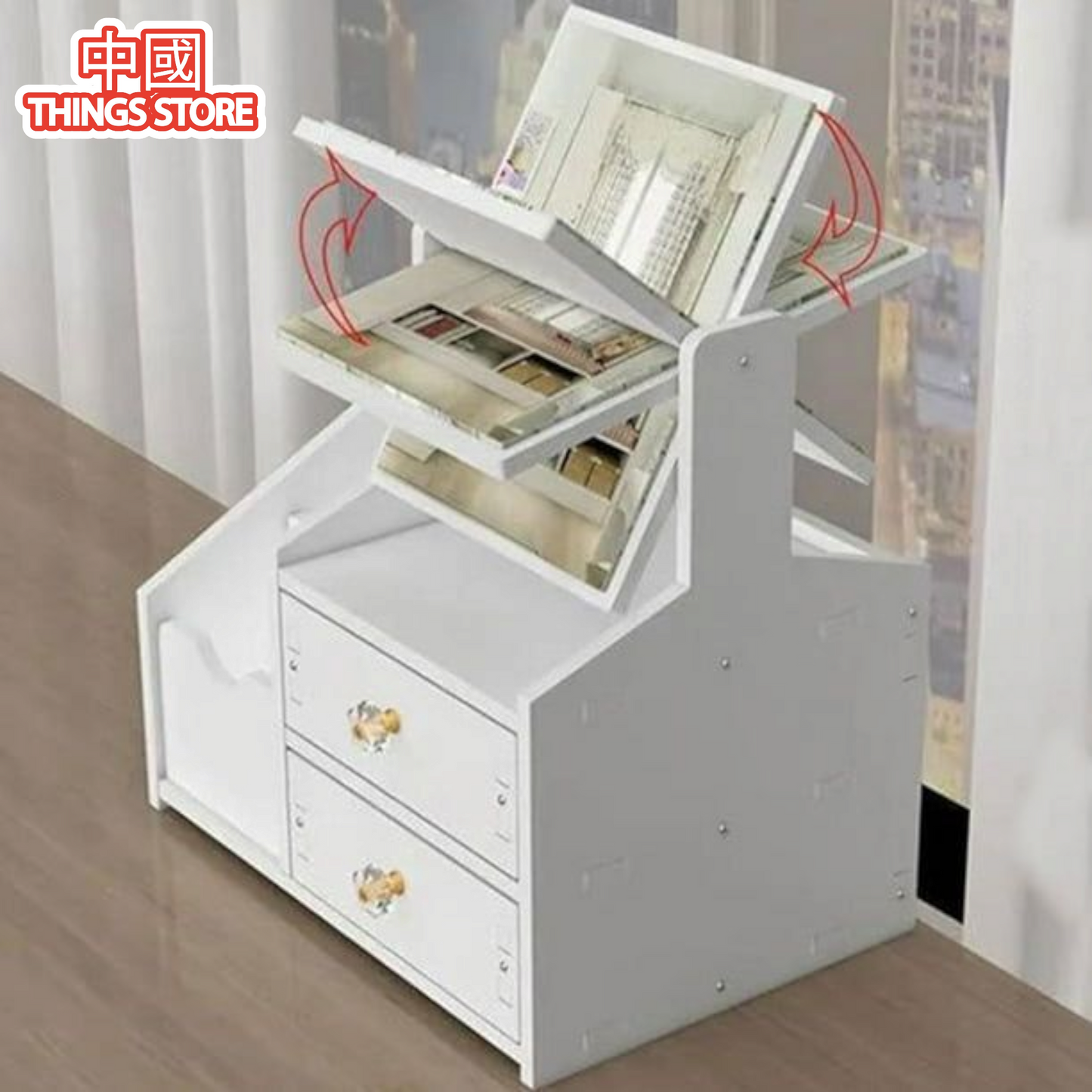 Organizador con espejo rectangular