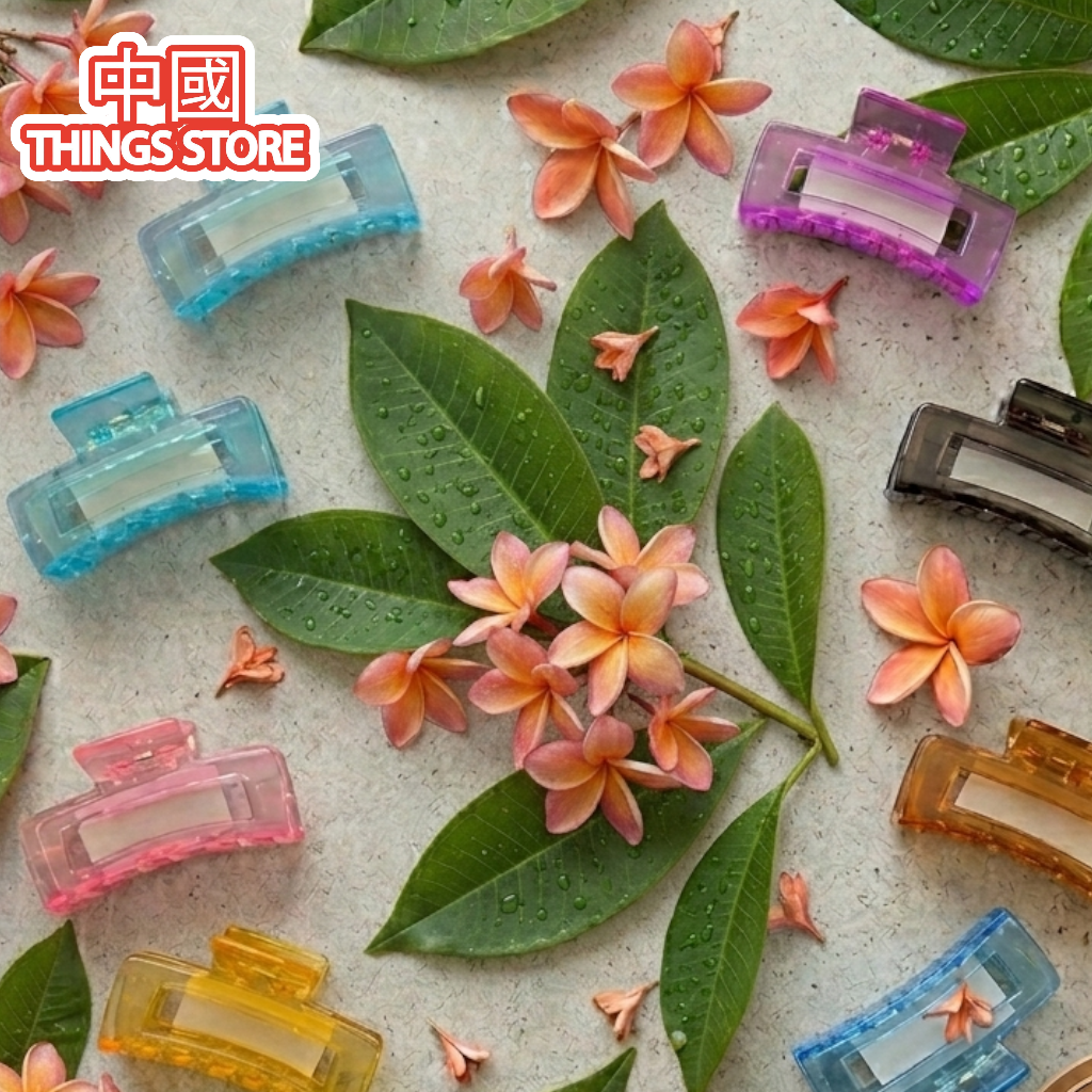 Pinza para cabello transparente