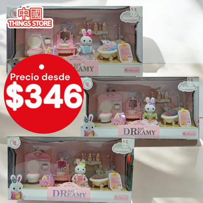 Juguetes set de baño conejo