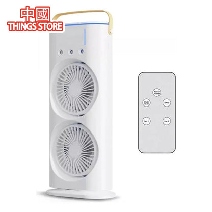 Ventilador con humidificador doble