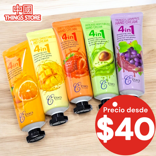 Kit de cremas frutales 5 piezas