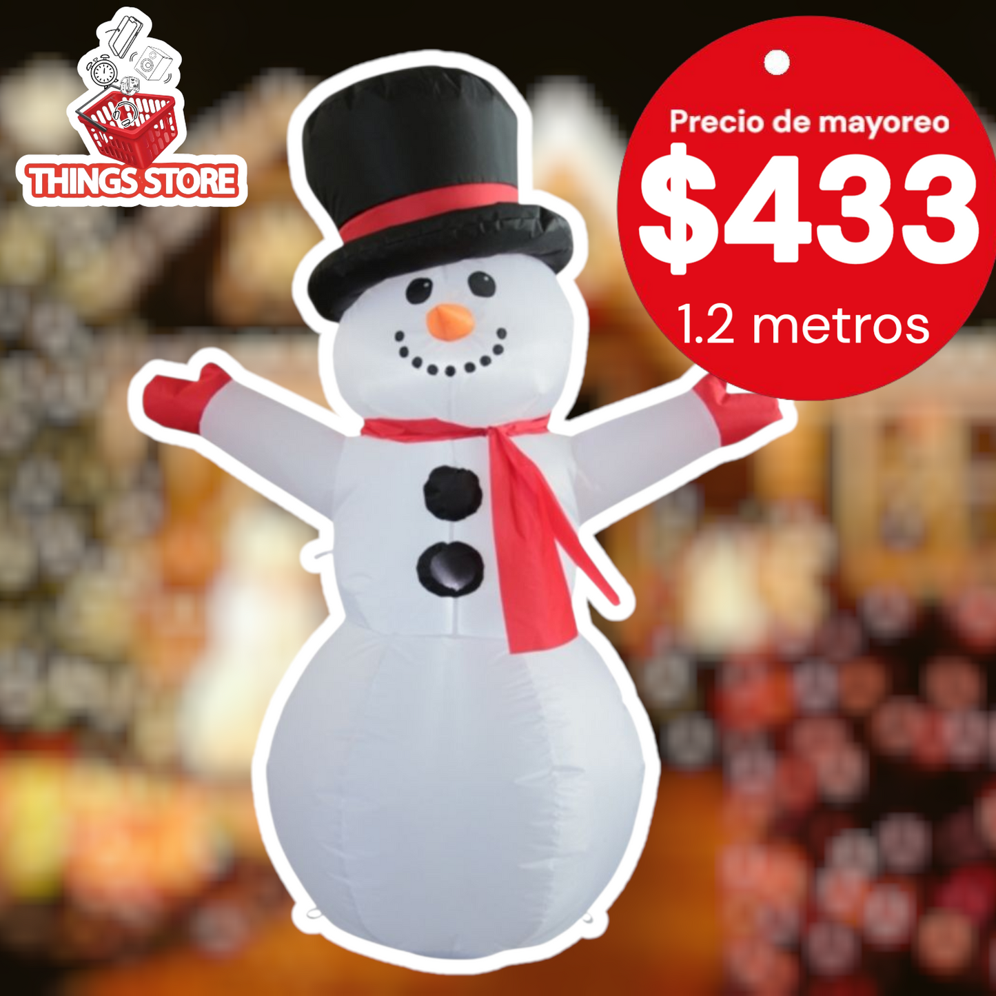 Muñeco de nieve inflable