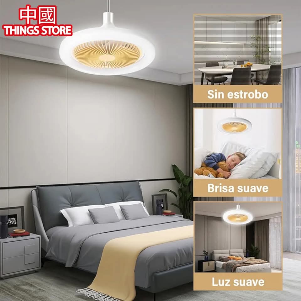 Foco ventilador con control remoto