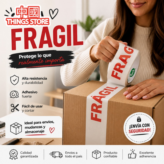Cinta fragil blanca