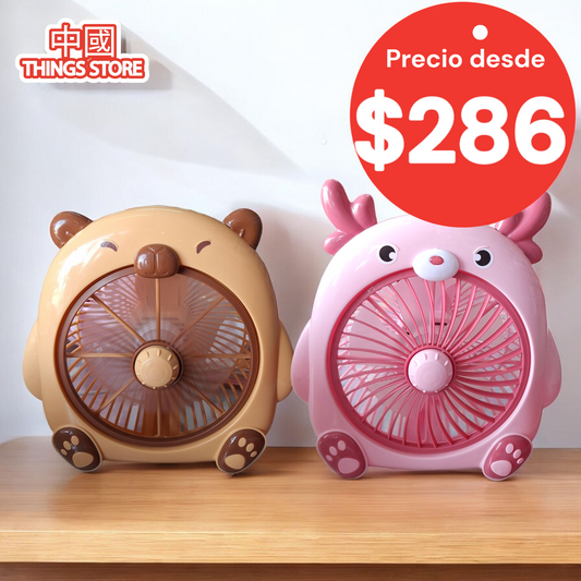 Ventilador de capibara y ajolote