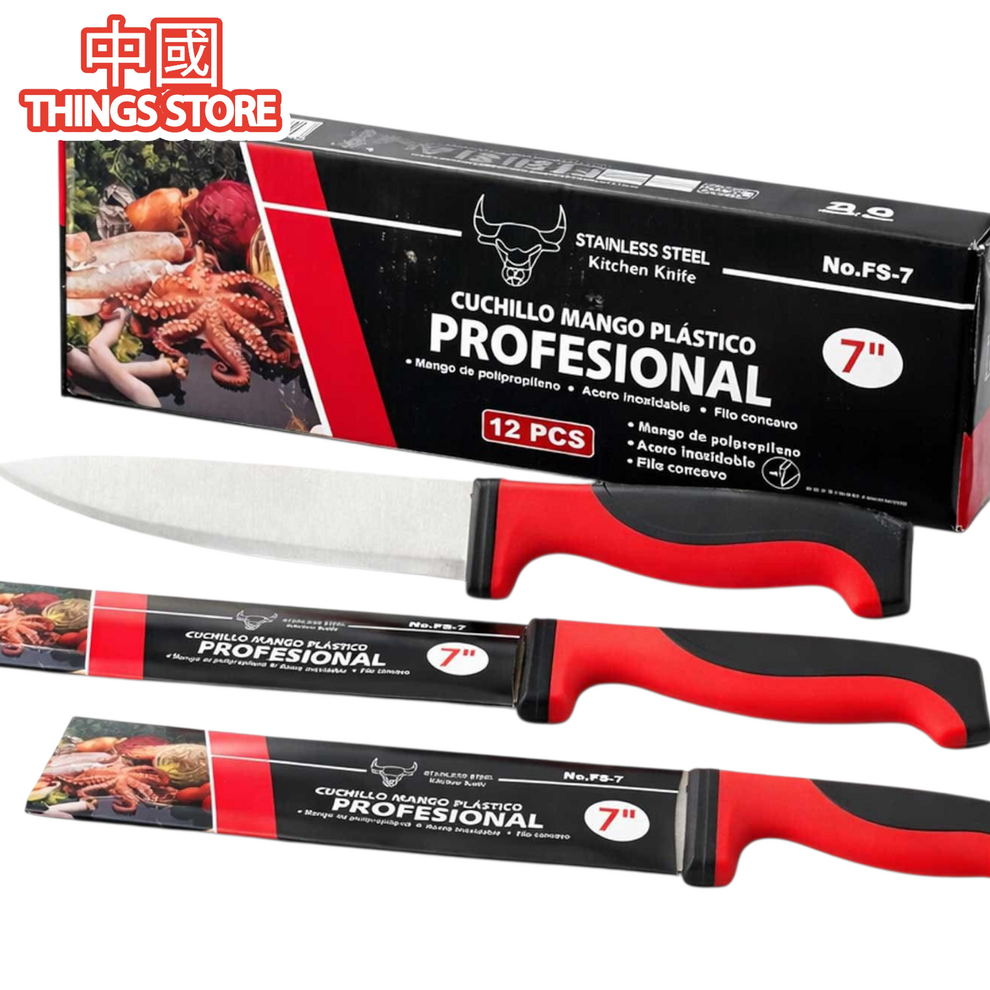 Cuchillo de mango de plástico