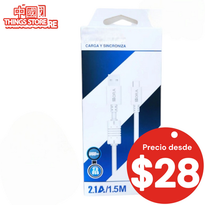 Cable tipo C reforzado 1.5m