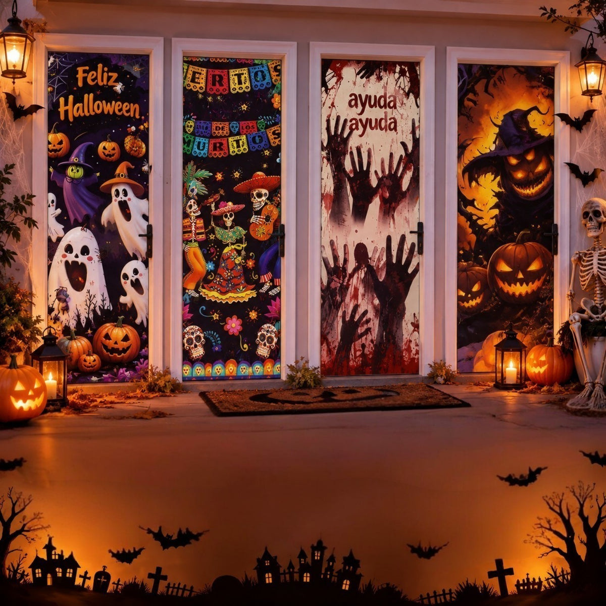 Funda para puerta de haloween 🚪