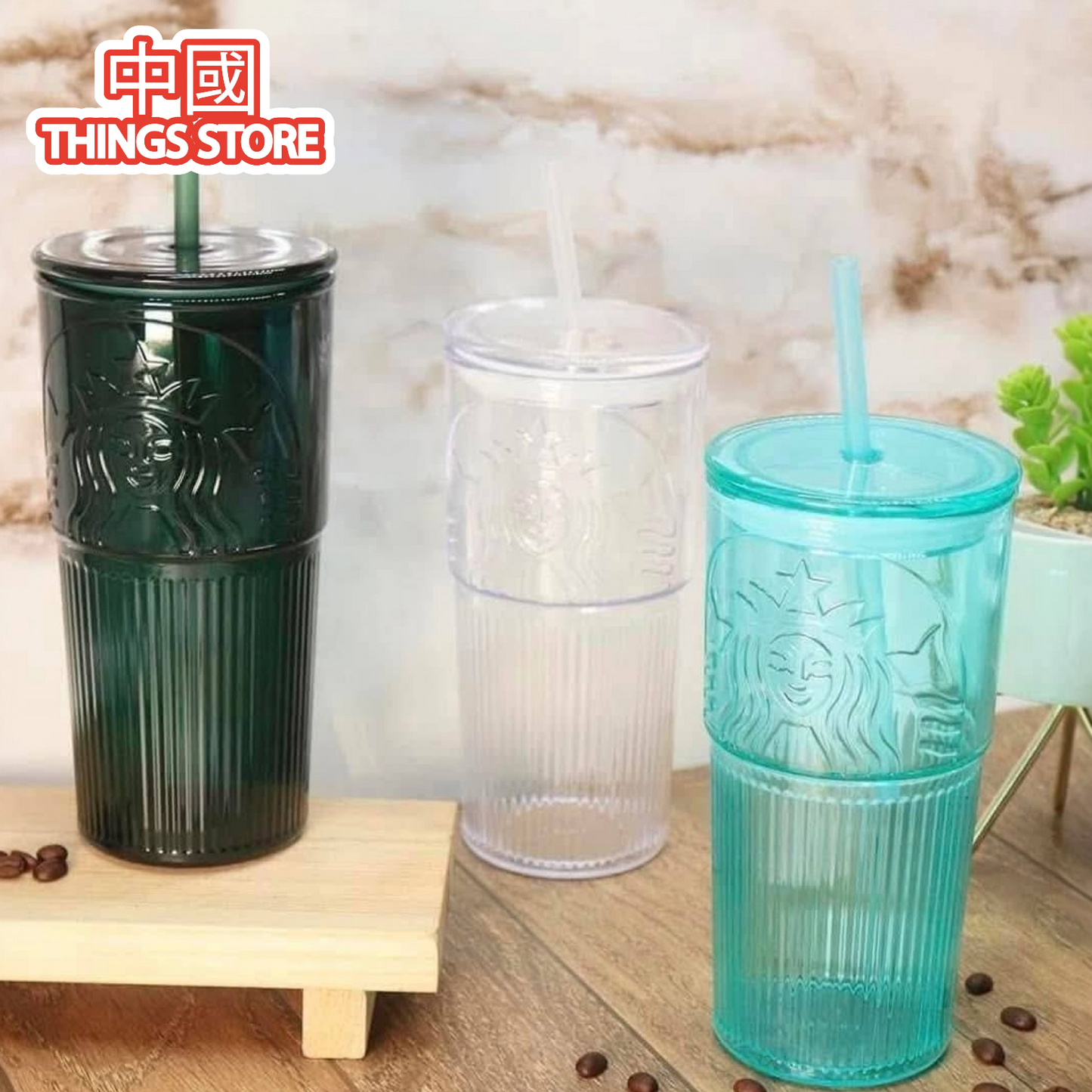 Vaso Starbucks transparente