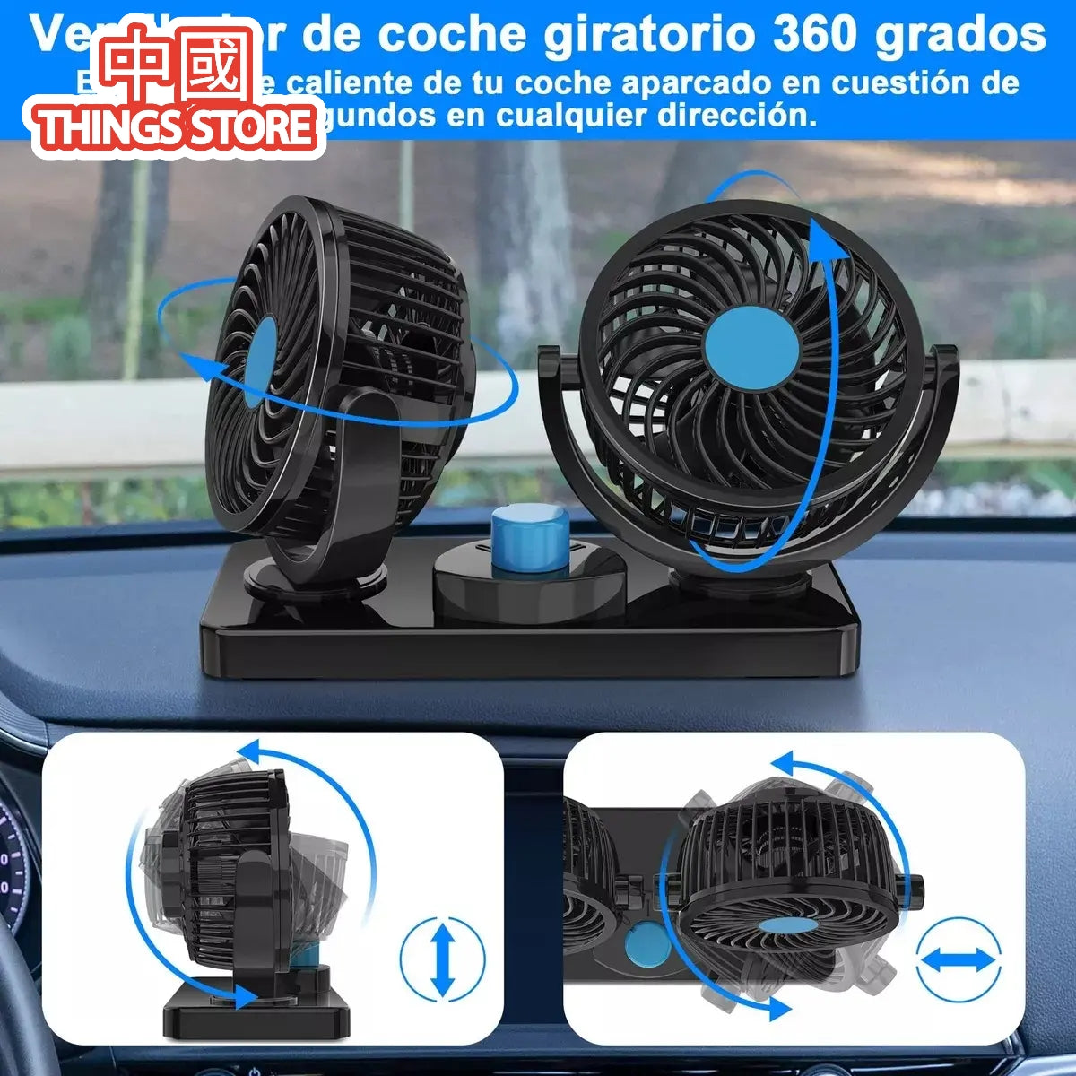 Ventilador de coche 2 en 1