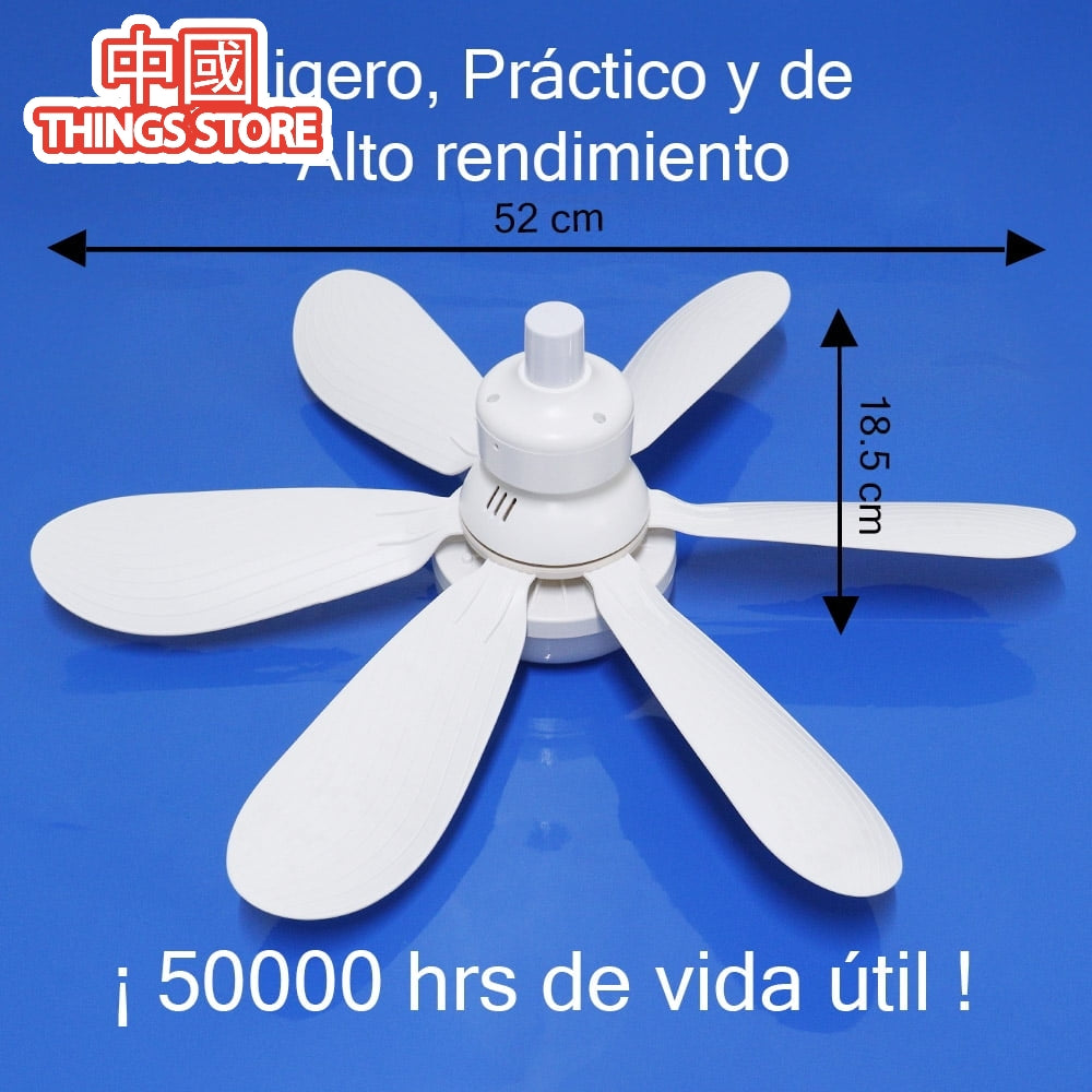 Foco ventilador con aspas