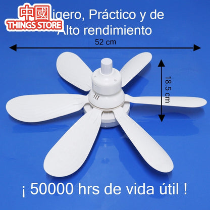 Foco ventilador con aspas