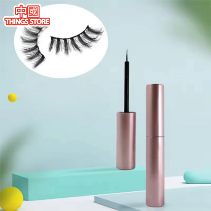 Pestañas con pegamento