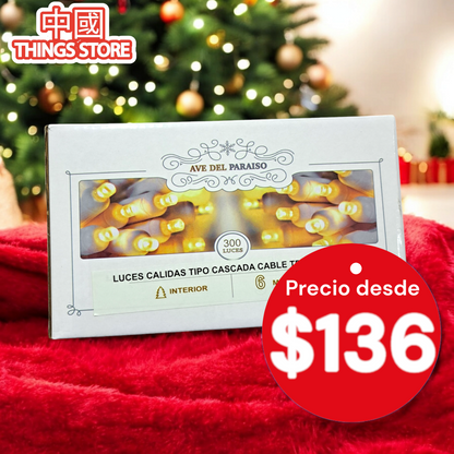 Serie cascada cálida 300LED 6m