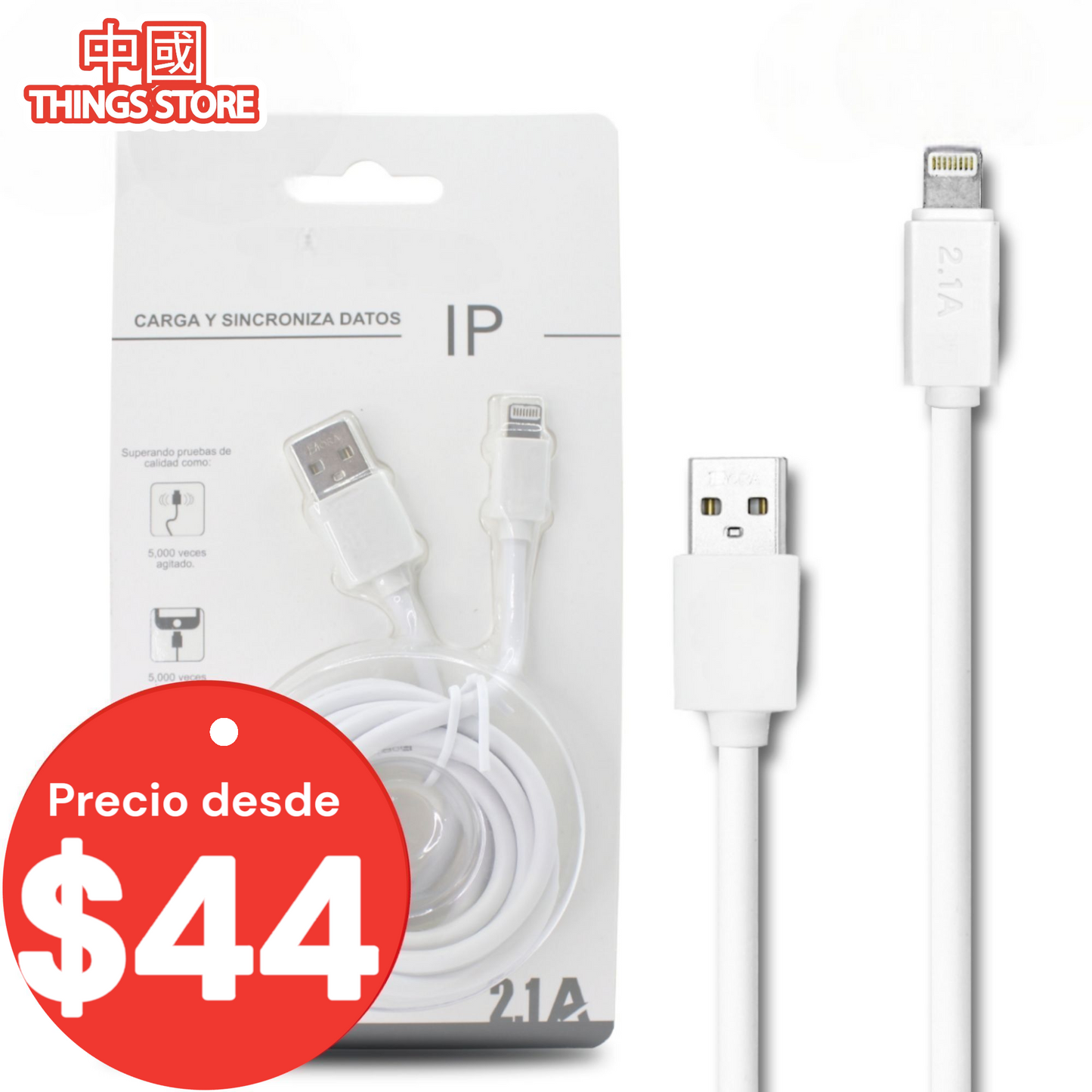 Cable Lightning para iPhone de 2 metros