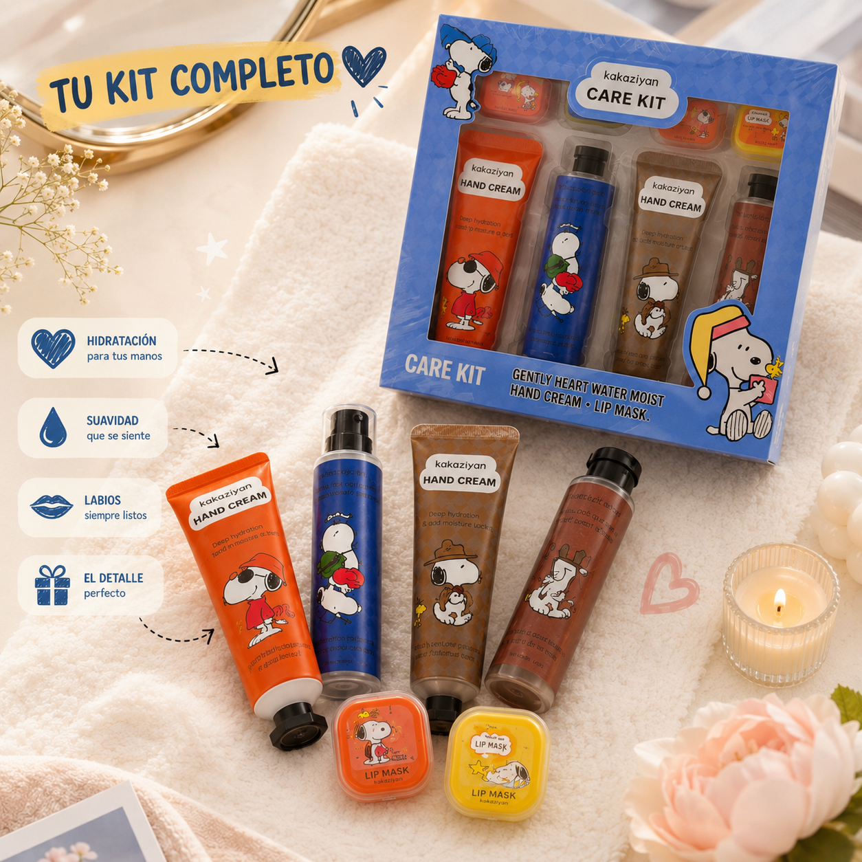 Kit de cuidado personal de snoopy 🐾