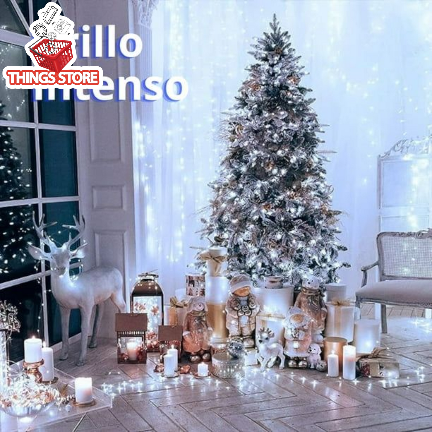 Serie blanca 100 luces 6m