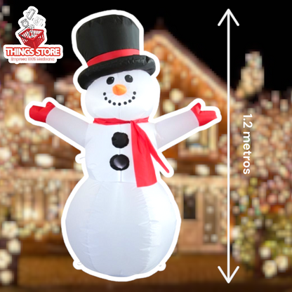 Muñeco de nieve inflable