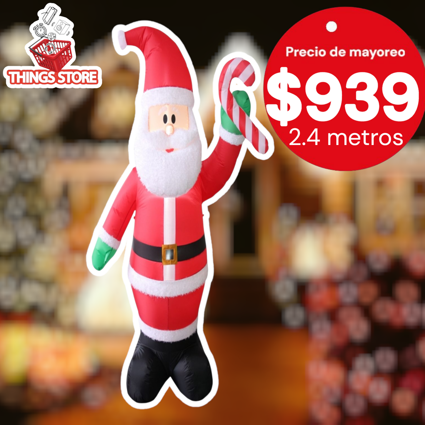 Muñeco inflable de santa