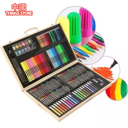 Set de arte de 180 piezas de madera