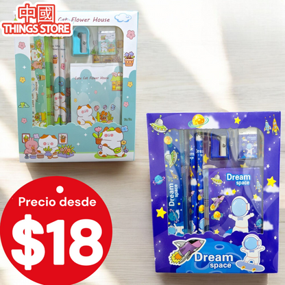 Kit escolar con caja